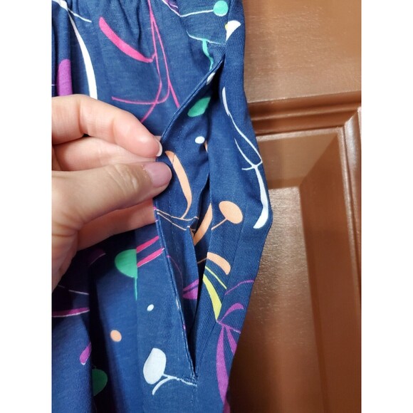 Easy Essentials Blue And Multi-Color Cotton Shorts With Pockets Size 3X - Picture 2 of 4